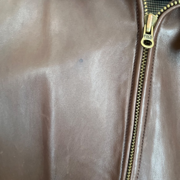 Polo Ralph Lauren Brown Leather Jacket - Picture 3 of 4